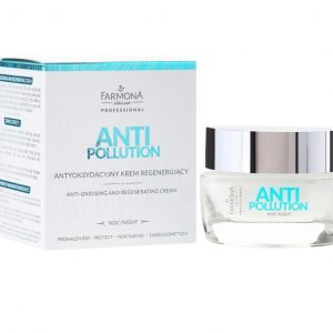 Farmona Professional Anti Pollution Night Cream 50Ml jar packaging with gold and white label