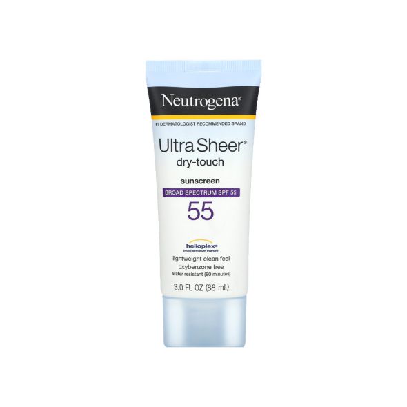 Neutrogena Ultra Sheer Dry Touch Sunscreen SPF 55 88ml tube front view