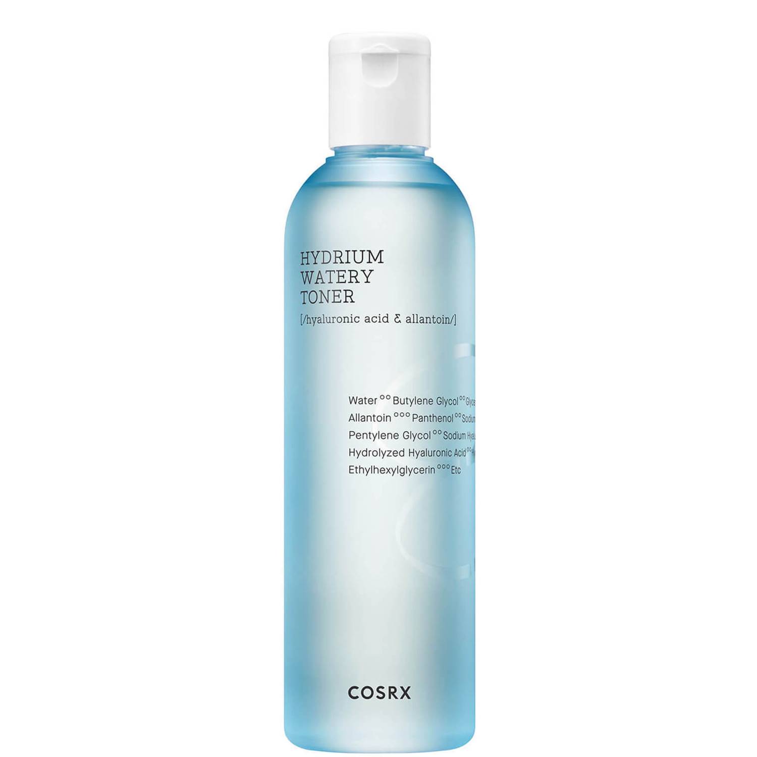 Cosrx Hydrium Watery Toner 150ml bottle with white and turquoise label