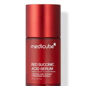 Medicube Red Succinic Acid Serum 30ml bottle with red pump packaging