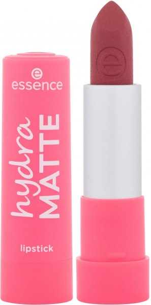 Essence Hydra Matte 404 Virtu Rose 3.5g bullet in muted pink shade, compact packaging