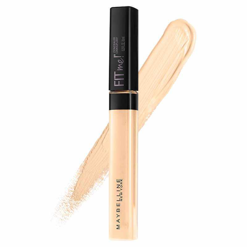 Maybelline Fit Me Concealer 10 Light tube with angled applicator, champagne shade