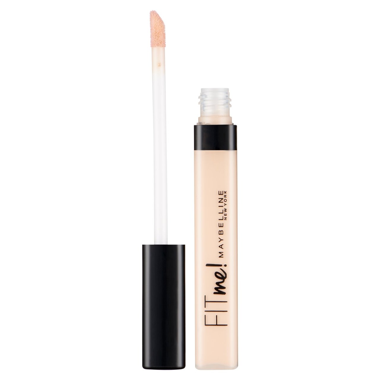 Maybelline Fit Me Concealer 05 Ivory tube with champagne highlighter and angled tip