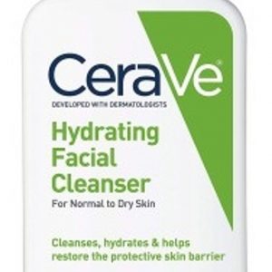 CeraVe Hydrating Facial Cleanser 355ml bottle with white and green label on clean background