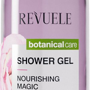 Revuele Shower Gel Nourishing Magic 400ml bottle, sleek design with floral accents
