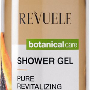 Revuele Shower Gel Pure Revitalizing 400ml bottle with tropical design and coconut milk formula for soft skin
