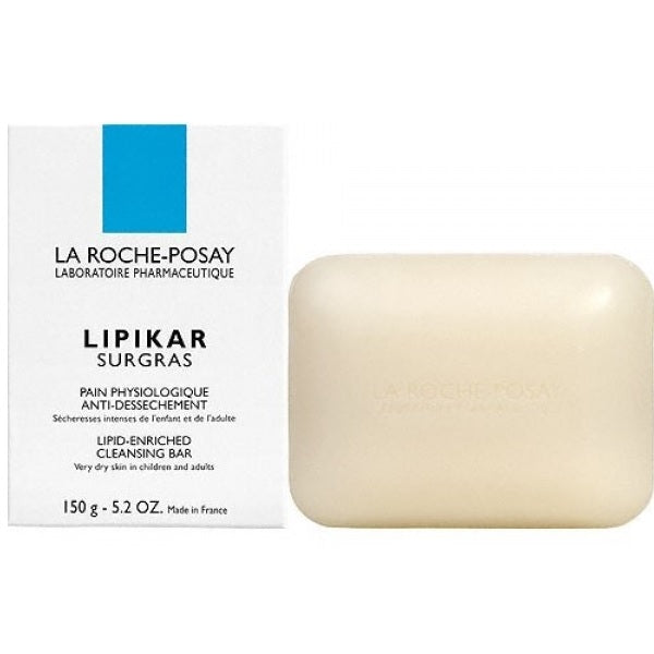 La Roche-Posay Lipikar Lipid Enriched Cleansing Bar 150g white packaging front view
