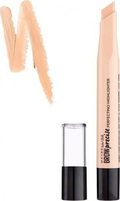 Maybelline Eye Studio Brow Precise Perfecting Highlighter in Champagne (02 MEDIUM) – sleek pencil with gold accents