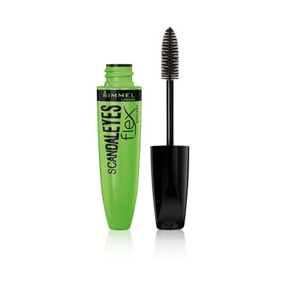 Rimmel London Lycra Scandal Eyes Flex Mascara 001 Black 12ml packaging – sleek black tube with Lycra branding