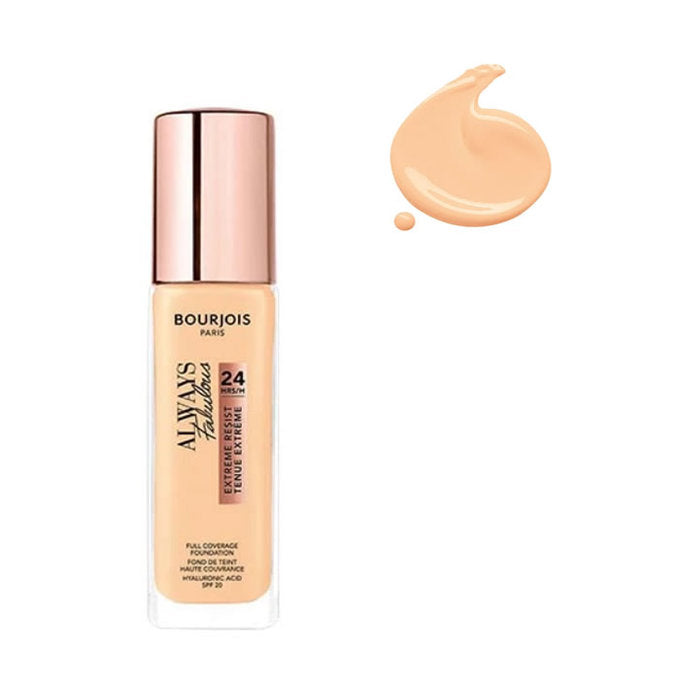 Bourjois Always Fabulous Foundation 24H SPF20 in shade 120 Claer Ivory, 30ml pump bottle