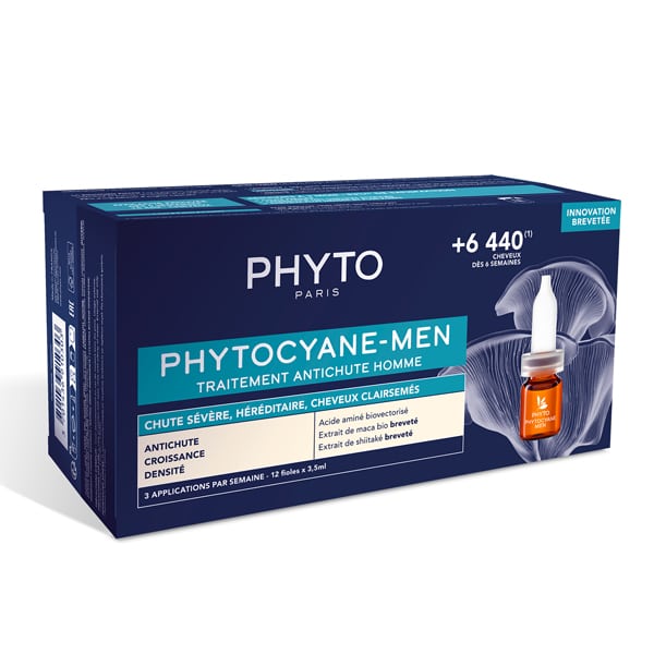 Phyto Phytocyane Anti-Hair Loss Treatment for Men box with 12 ampoules, 3.5ml each