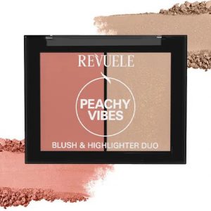 Revuele Blush & Highlighter Peachy Vibes compact with dual shades