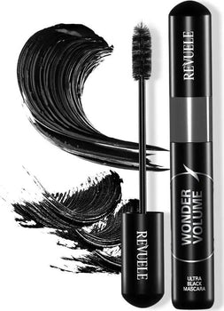 Revuele Wonder Volume Ultra Black Mascara in black tube with gold accents