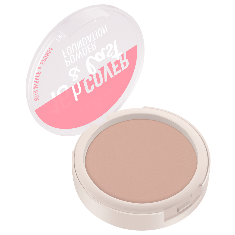 Essence 16H Cover & Last Powder Foundation 04 Fair Ivory compact packaging front view