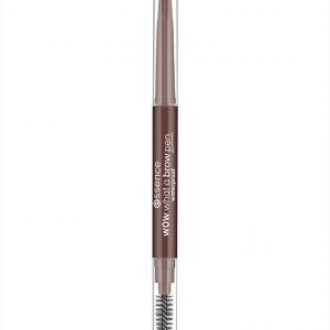 Essence Wow What A Brow Pen Waterproof 02 in 0.2g size, featuring a teardrop tip for precise brow hair strokes