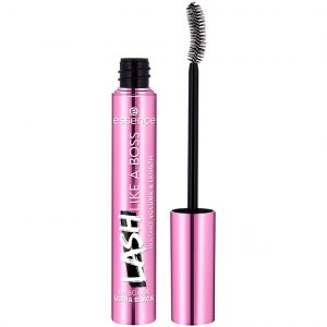 Essence Lash Like A Boss mascara tube in ultra black with curved brush visible