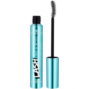 Essence Lash Like A Boss mascara in waterproof black, curved fibre brush visible