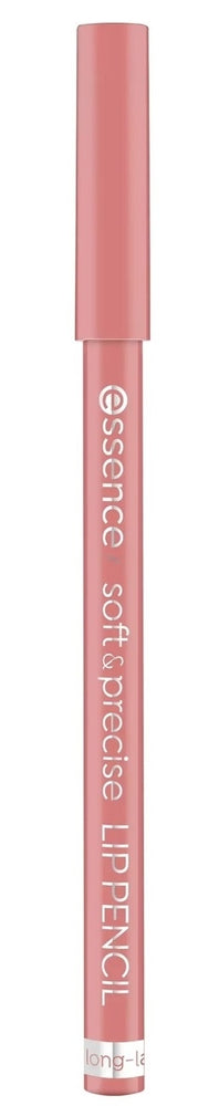 essence Soft & Precise Lip Liner in shade Nude mood 410, retracted pencil on white background