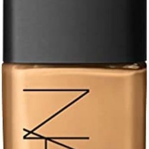 NARS Sheer Glow Medium 6 Aruba Foundation 30ml bottle on a white background, showing the sleek glass packaging