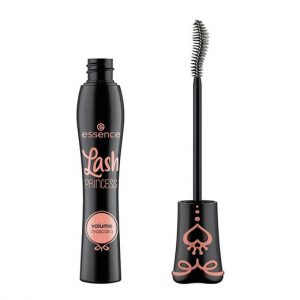Essence Lash Princess Volume Mascara in black packaging with curved cobra brush
