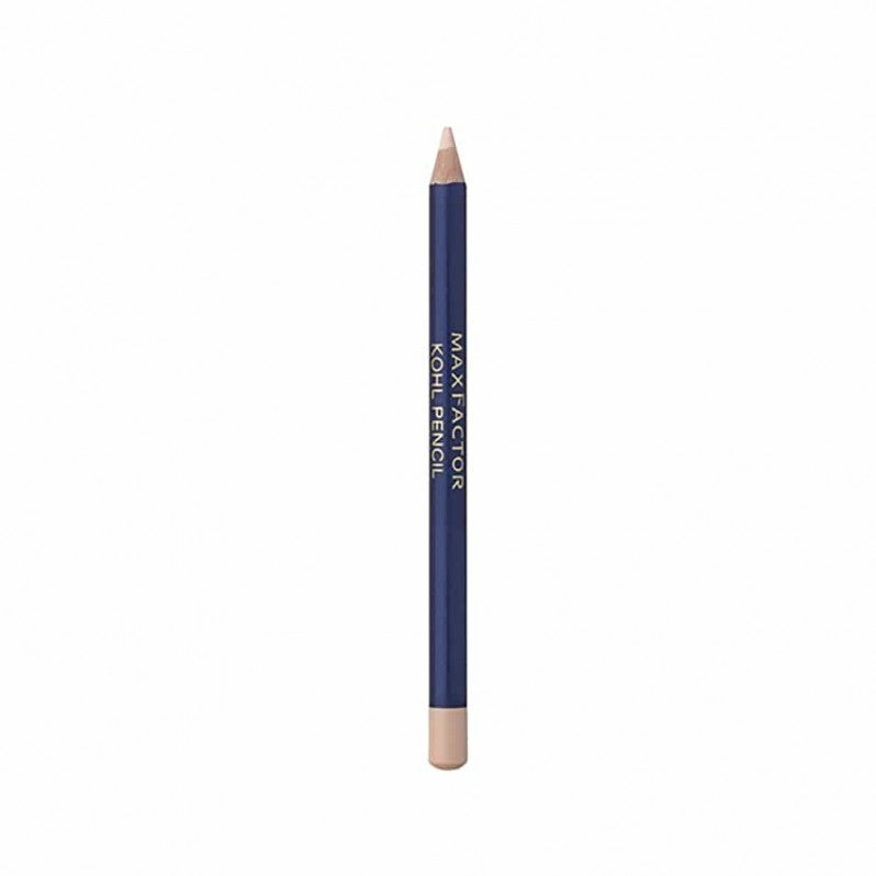 MAX FACTOR New Khol Pencil 090 Natural Glaze - EVE pencil with black cap and silver band on white background