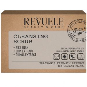 Revuele Vegan & Organic Cleansing Scrub 100ml tube front view