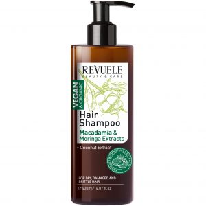Revuele Vegan & Organic Shampoo 400ml front view on white background