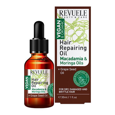 Revuele Vegan & Organic Hair Oil 30ml product bottle
