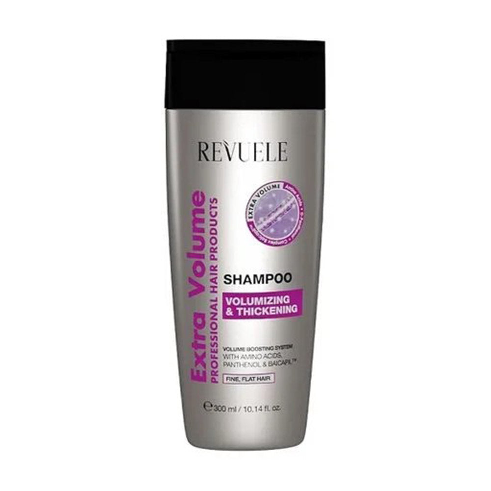 Revuele Extra Volume Shampoo 250 ml bottle on white background, side view