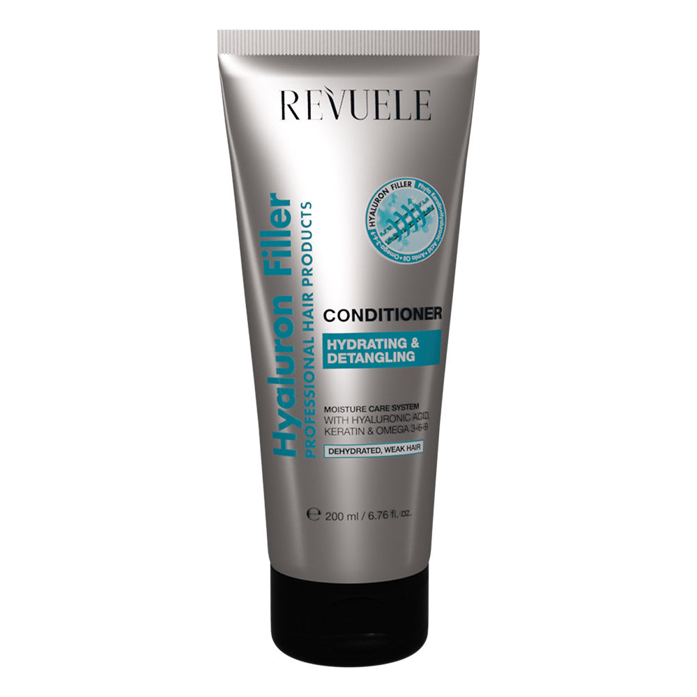 Revuele Conditioner Hyaluron Filler 200ml bottle with white and purple label against a clean background