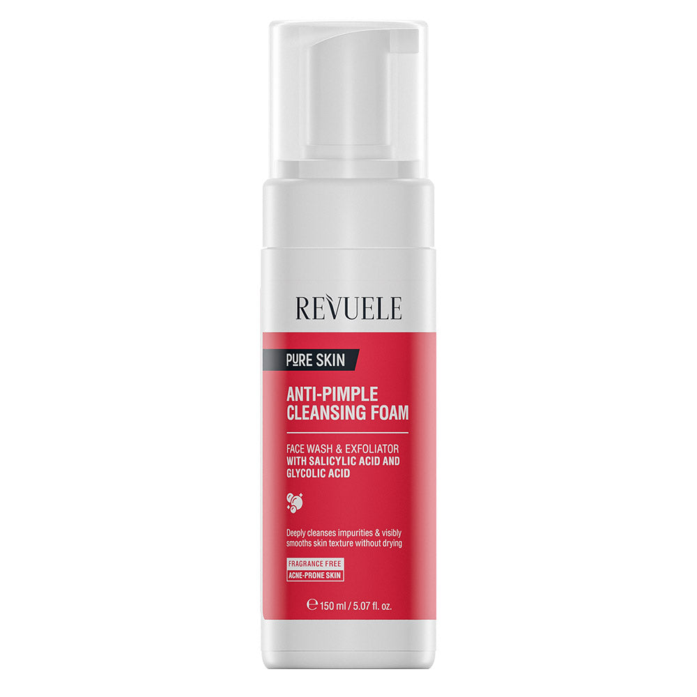 Revuele Anti-Pimple Cleansing Foam 150 ml tube on white background