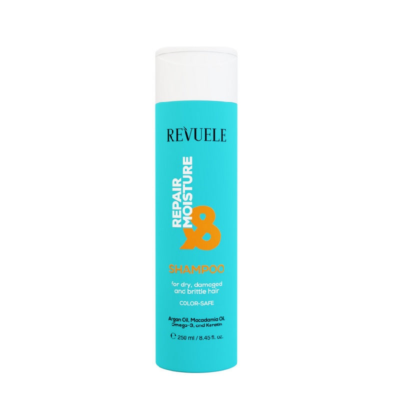 Revuele Hair Shampoo Repair Moisture Restoration 250ML bottle on a white background, front view