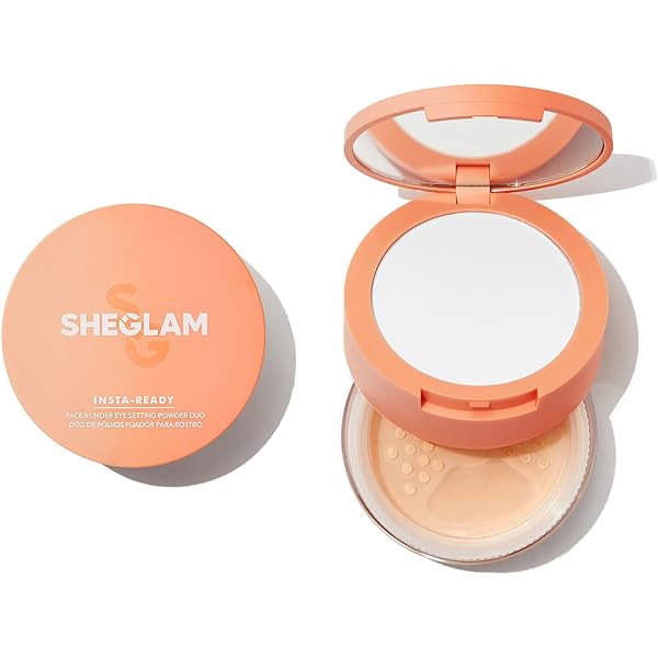 Sheglam Insta-Ready Face Powder Bisque 7G – dual-layer compact with pressed and loose powder