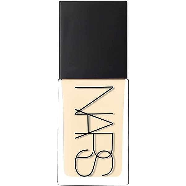 NARS Light Reflecting Foundation in Siberia 0 shade, 30ml glass bottle with black cap on clean white background