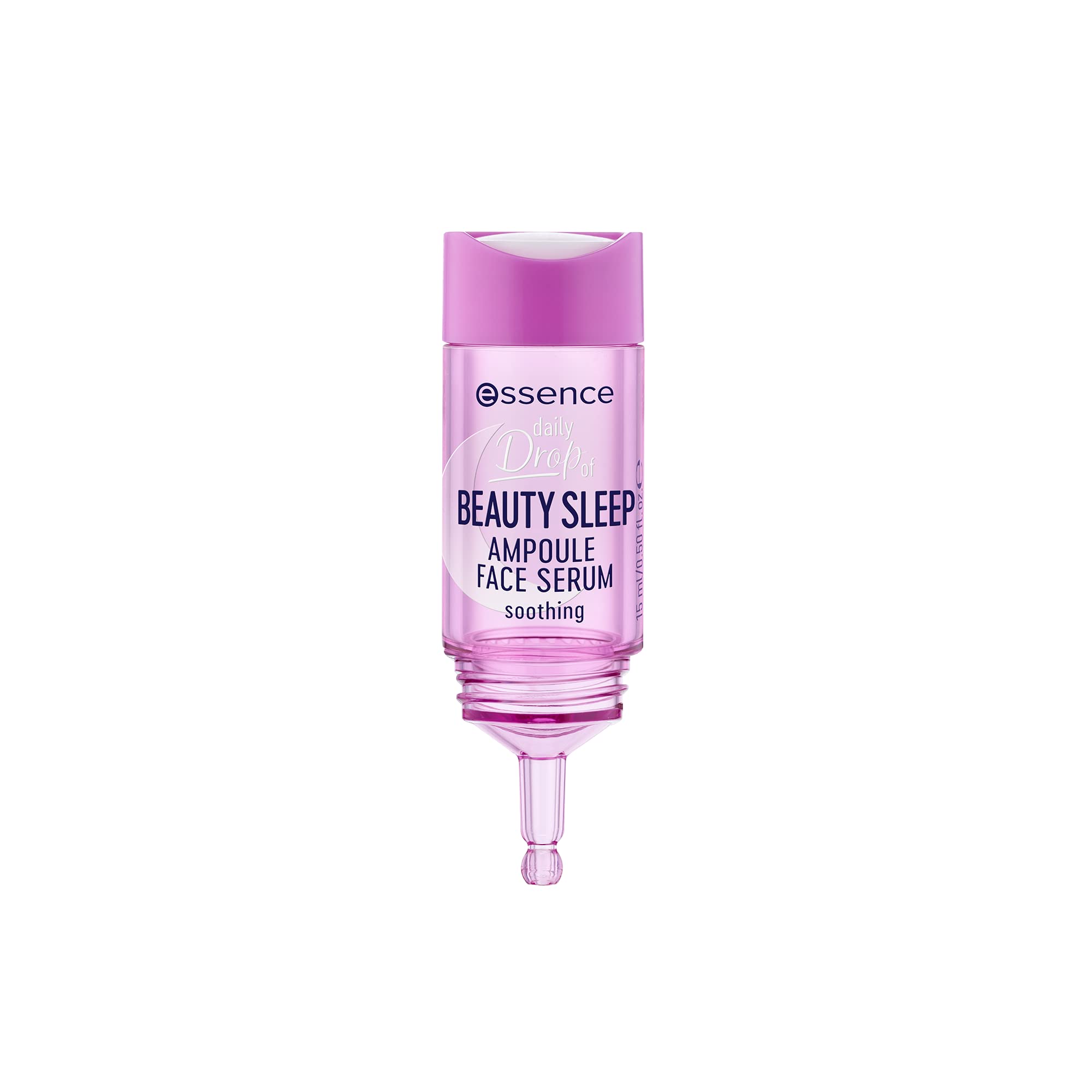 Essence Daily Drop Of Beauty Sleep Ampoule Face Serum in a glass bottle with lavender motif