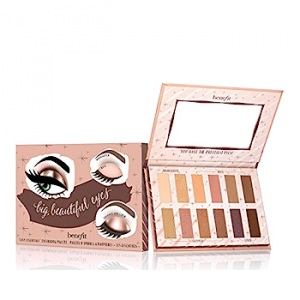 Benefit Big Beautiful Eyes Palette – 12 warm-neutral eyeshadows in matte, shimmer, and satin finishes in a sleek compact