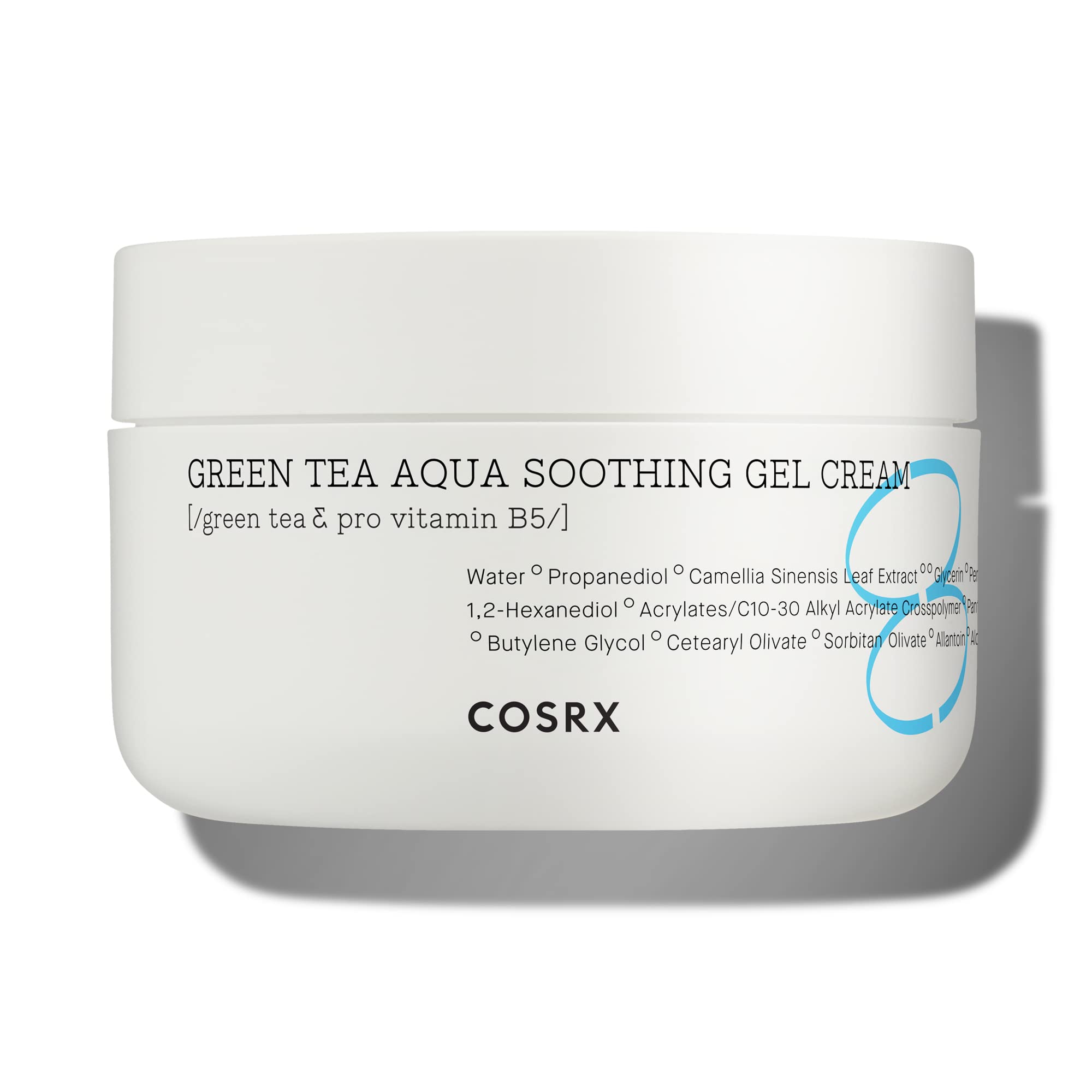 Cosrx Green Tea Aqua Soothing Gel Cream 50ml tube packaging front view