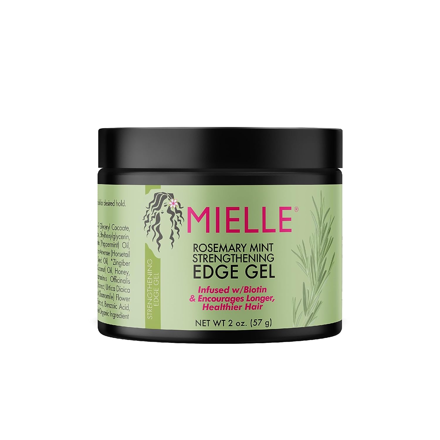 Mielle Organics Rosemary Mint Strengthening Edge Gel 2 oz front packaging
