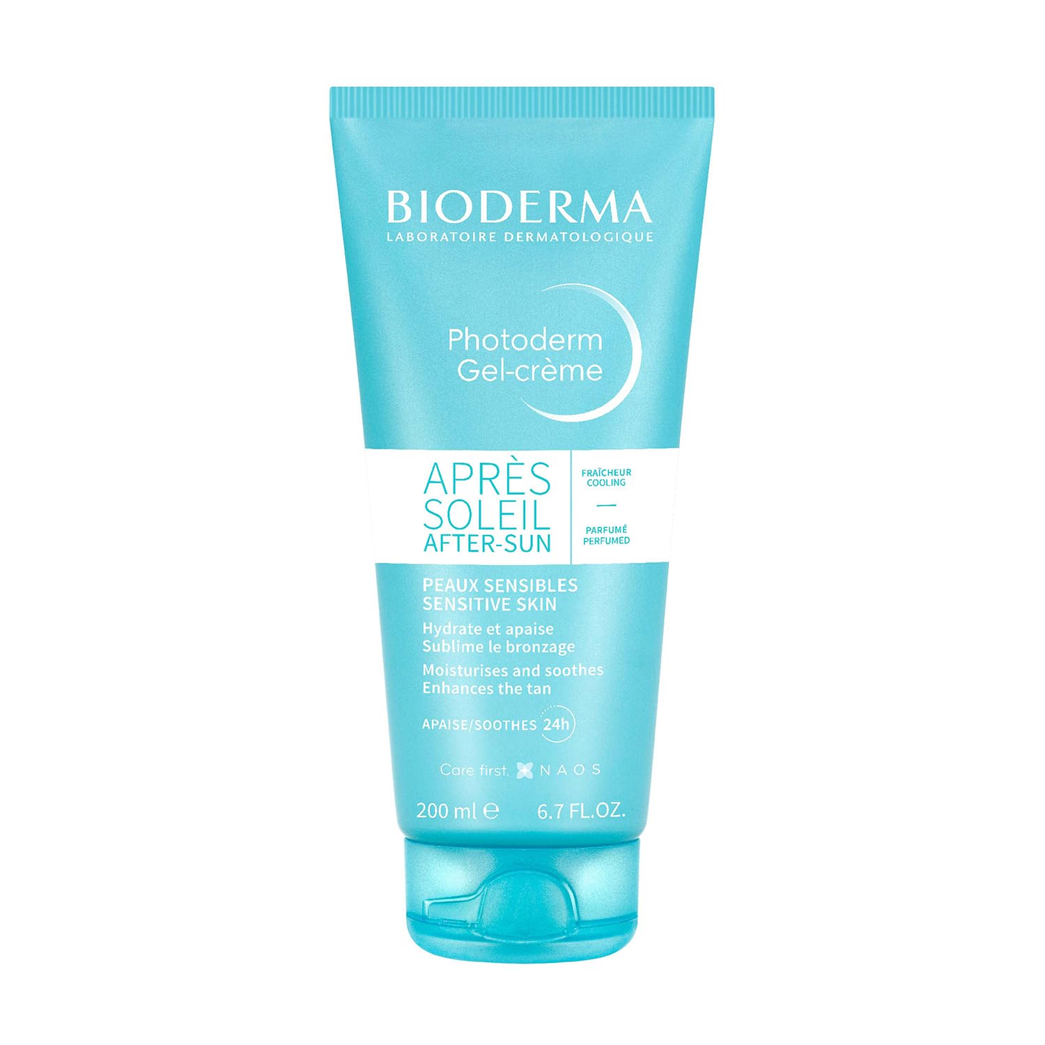 Bioderma Photoderm After-Sun Cream-Gel 200ml tube on white background