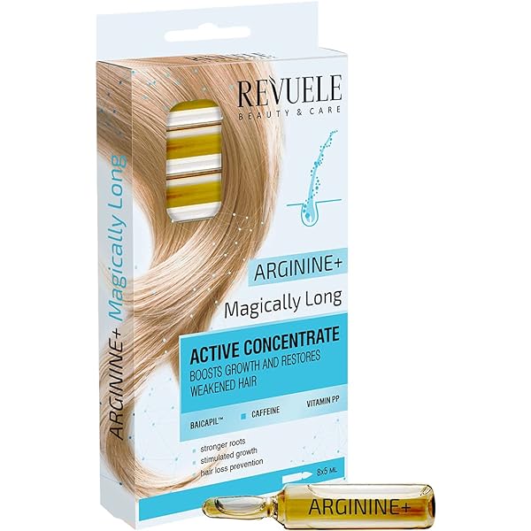 Revuele Arginine + Magic Long hair concentrate ampoules in a box, 8x5ml
