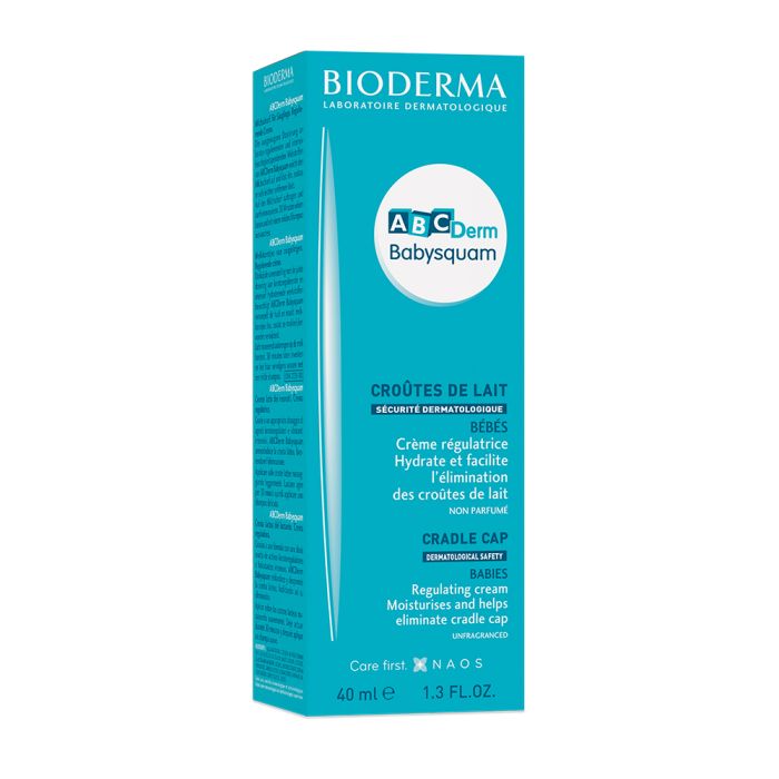 Bioderma ABCDerm Babysquam Cradle Cap Regulating Cream 40ml tube front view