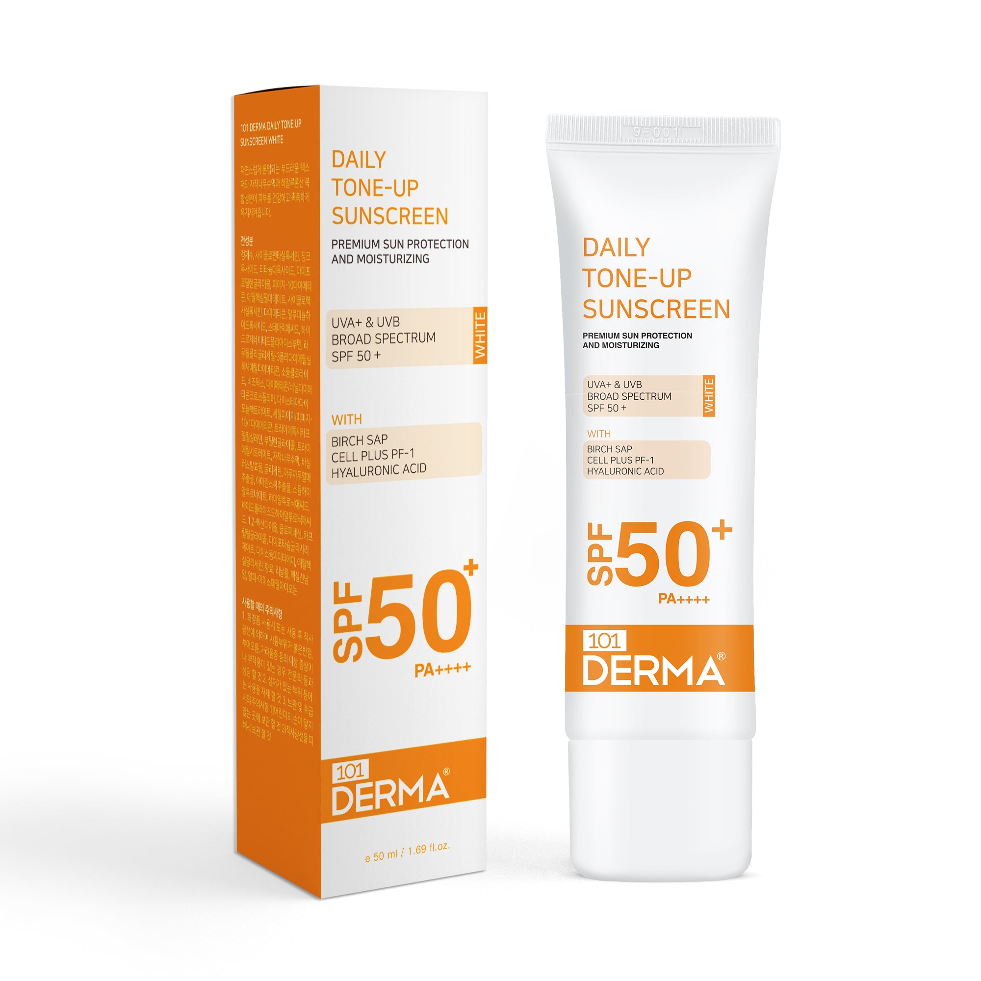 101 Derma Daily Tone-Up Sunscreen White SPF50+ 50ml tube