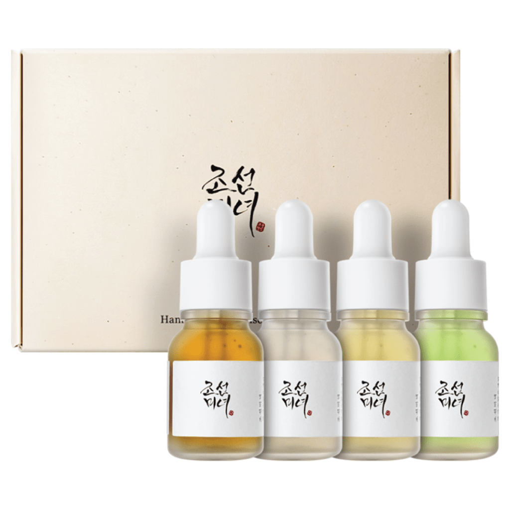 Beauty of Joseon Hanbang Serum Discovery Kit packaging on white marble surface