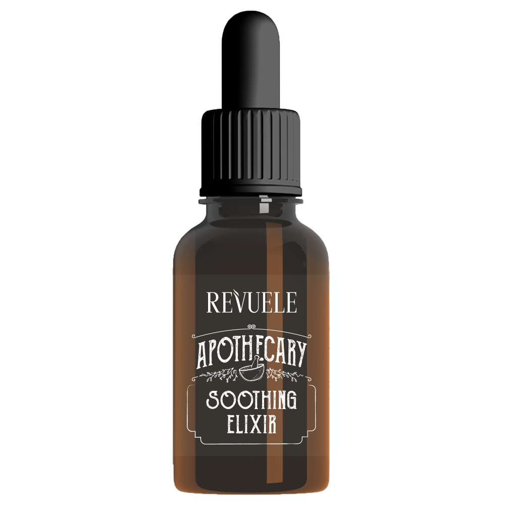 Revuele Apothecary Soothing Elixir in a glass dropper bottle, 30ml size