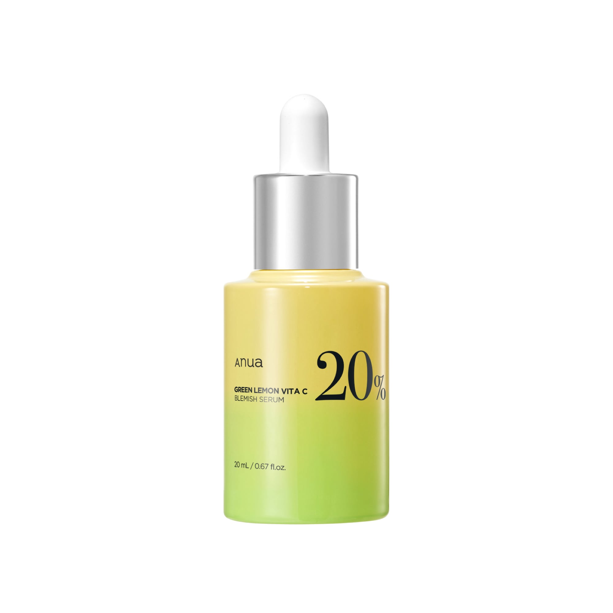 Anua Green Lemon Vita C Serum 20ml bottle on white background