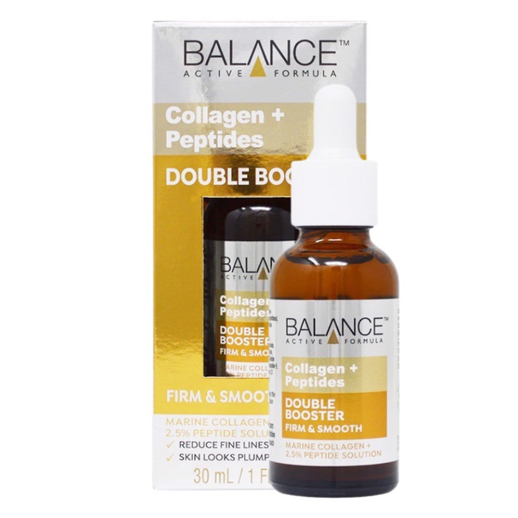 Balance Active Formula Collagen + Peptides Double Booster 30ML bottle on white background