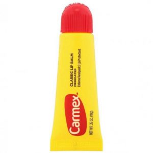 Carmex Classic Medicated Lip Balm 10g squeezable tube, front view