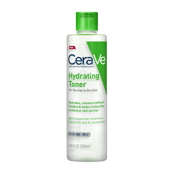 CeraVe Hydrating Toner 200ml bottle with blue and white label, front view