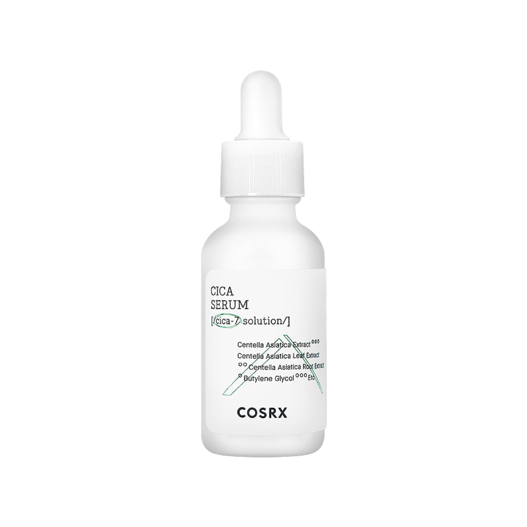 Cosrx Cica Serum 30Ml bottle with dropper on clean white background