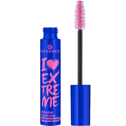 Essence I Love Extreme Waterproof Volume Mascara Ultra Black tube with brush